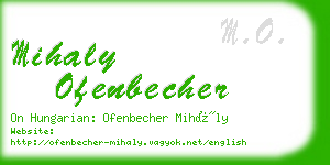 mihaly ofenbecher business card